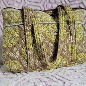 Chic Quilted Shoulder Bag - Blue and Green